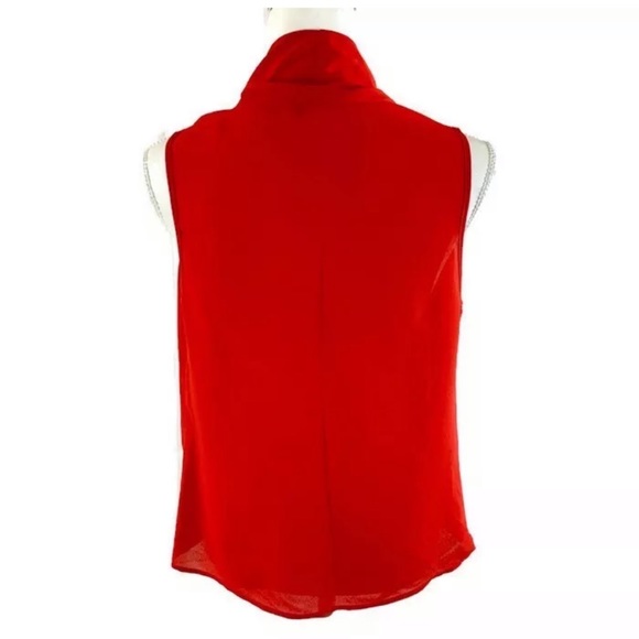 41 HAWTHORNE Red V-Neck Faux Wrap Blouse - Picture 2 of 3